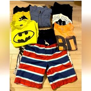 Bundle Set Of 7 Boys 6-8 Years Shirts  T-shirt Shorts Lands End H&M Batman